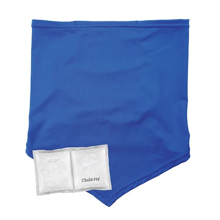 Ergodyne Blue Cooling Neck Gaiter Bandana Pocket Kit - S/M 6482